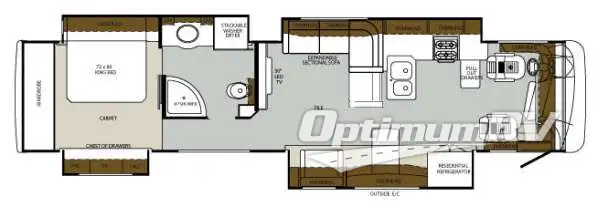 2014 Forest River Charleston 430FK Floorplan Photo