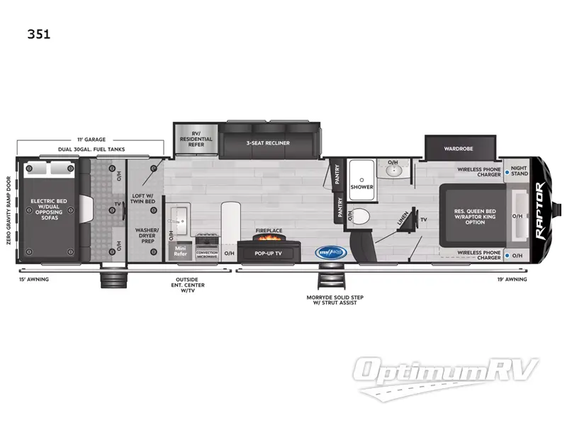 2022 Keystone Raptor 351 RV Floorplan Photo