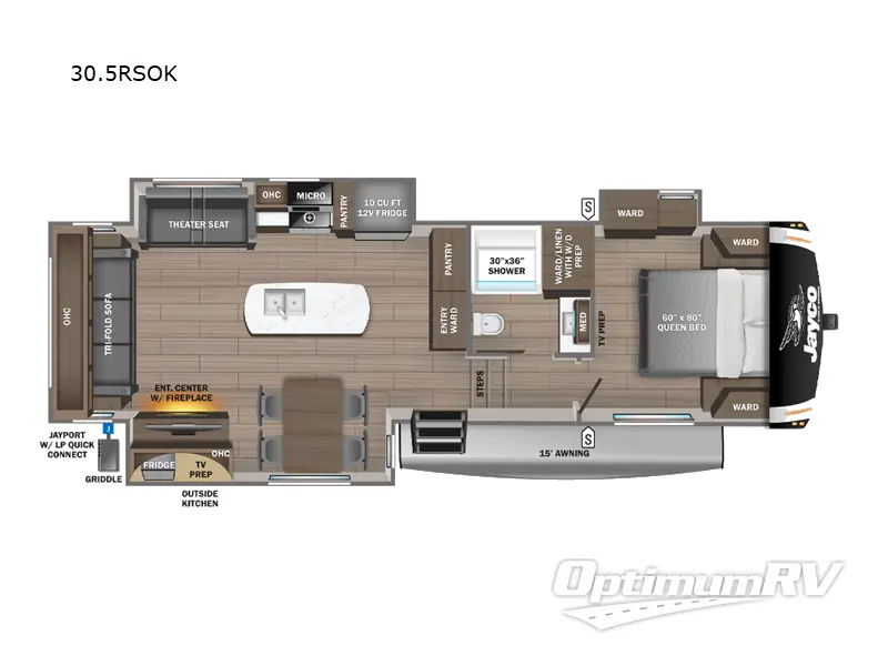 2023 Jayco Eagle HT 30.5RSOK RV Floorplan Photo