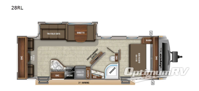 2020 Jayco White Hawk 28RL Floorplan Photo