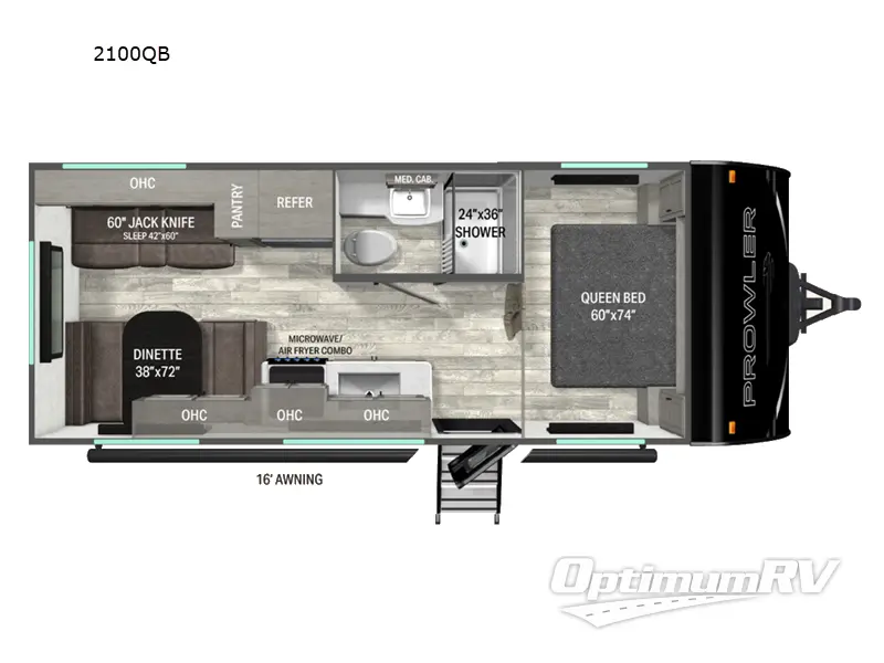 2027 Heartland Prowler 2100QB RV Floorplan Photo