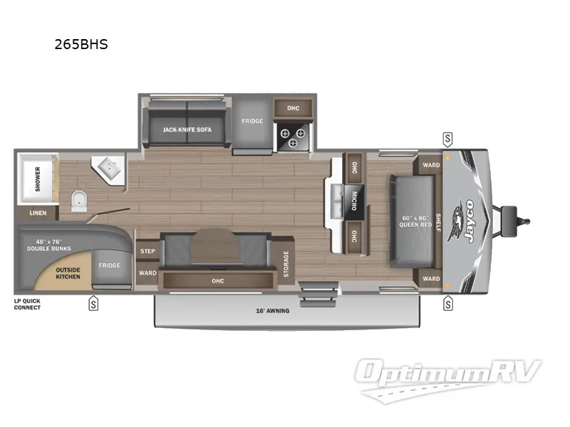 2025 Jayco Jay Flight SLX 265BHS RV Floorplan Photo