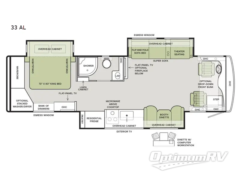2022 Tiffin Allegro RED 340 33 AL Floorplan Photo