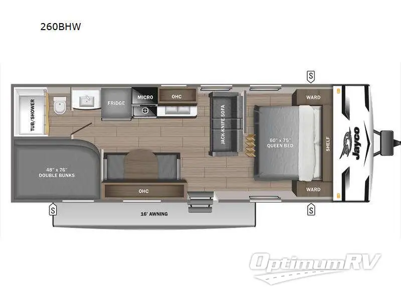 2024 Jayco Jay Flight SLX 260BHW Floorplan Photo