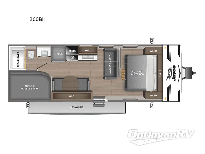 2024 Jayco Jay Flight SLX 260BH Floorplan Photo