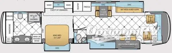 2014 Newmar Dutch Star 4369 Floorplan Photo