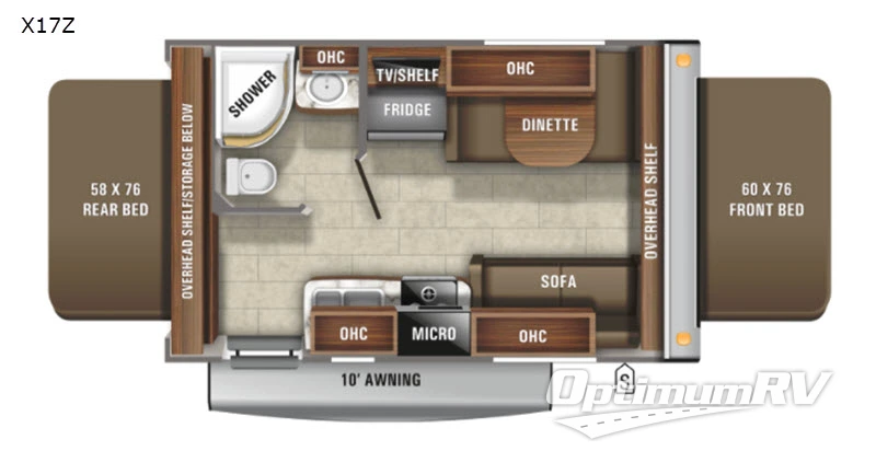 2021 Jayco Jay Feather X17Z RV Floorplan Photo